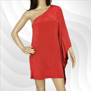 2/$50 NWOT Jay Godfrey Red Off-Shoulder Mini Dress Size 2 | Bold & Chic